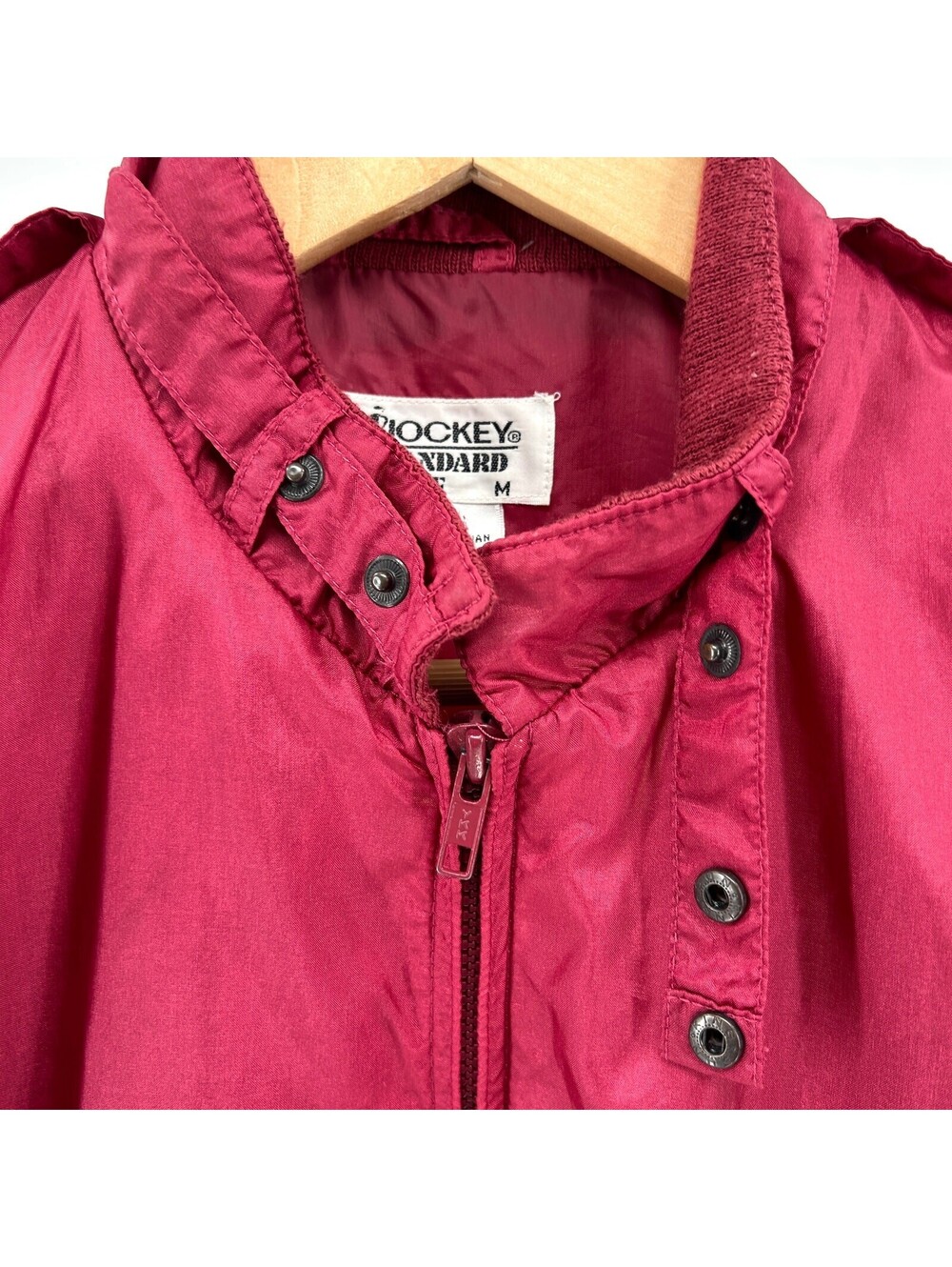 Vintage 80s Jockey Burgundy Bomber Jacket - Picture 2 of 8